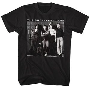 Breakfast Club Locker Group Shot Black Adult T-Shirt